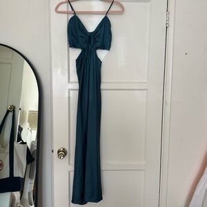 Showmeyourmumu emerald green cut out maxi dress